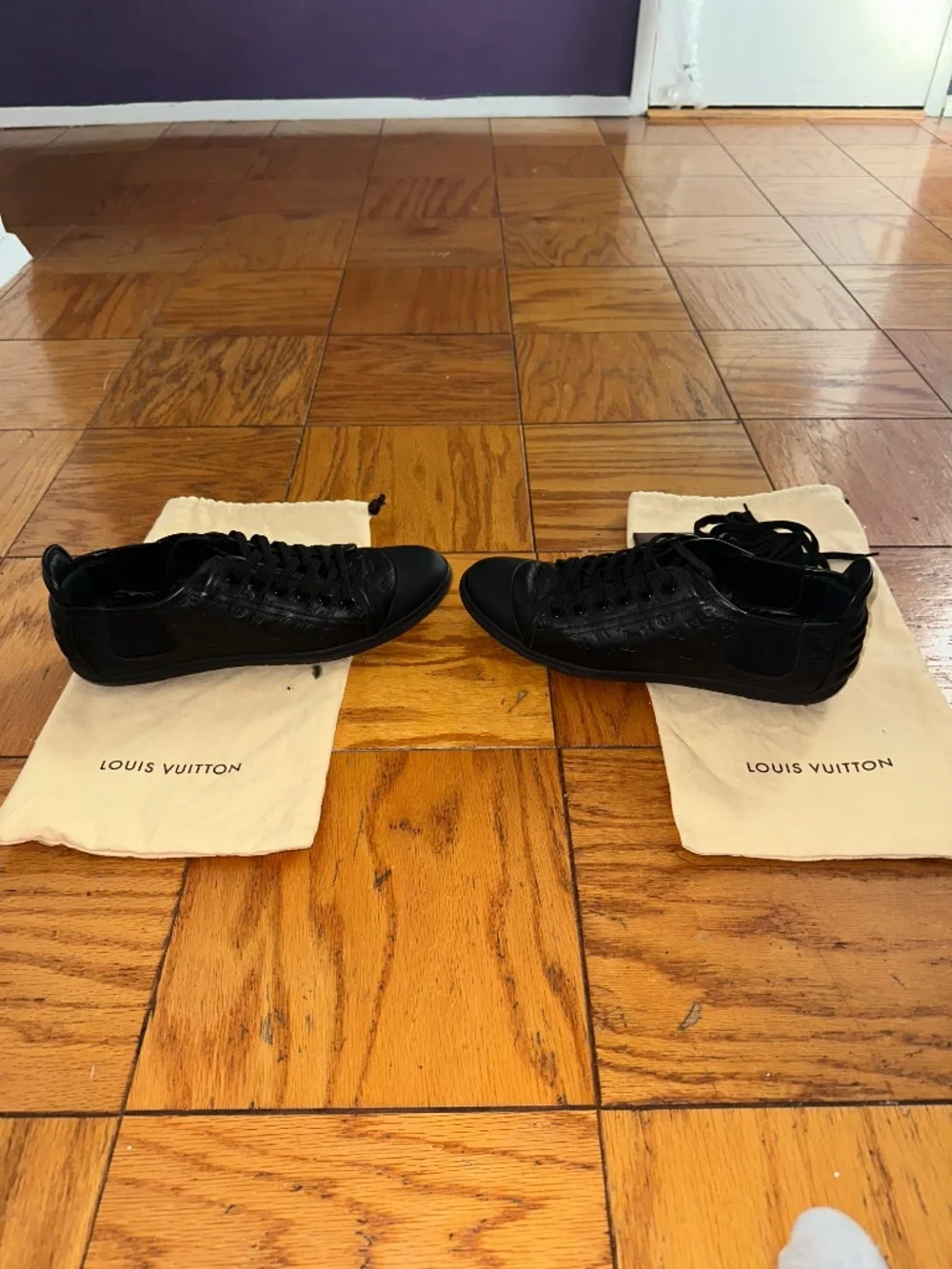 Louis Vuitton Black Monogram Sneakers